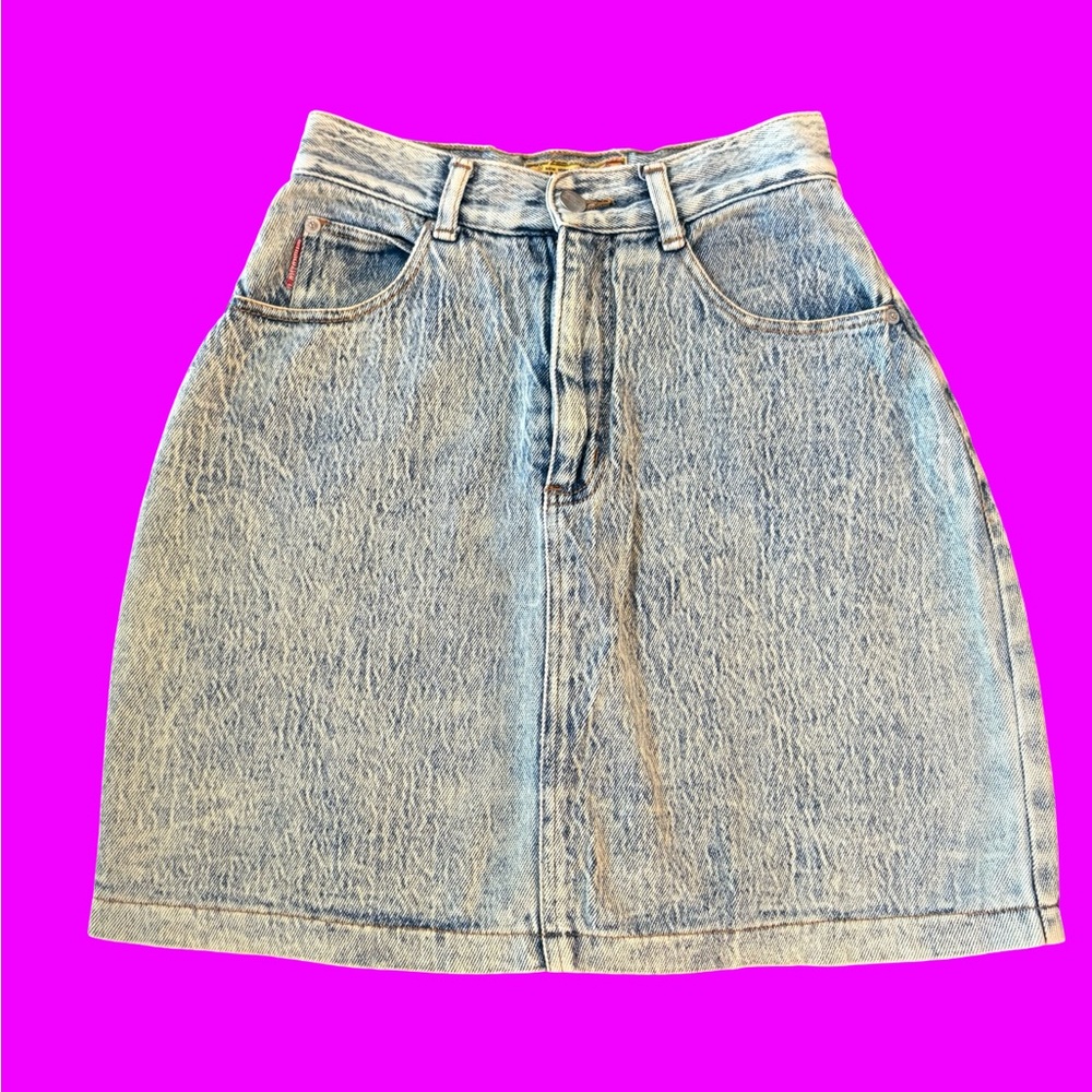 VINTAGE 90’s STUDEBKER Acid Wash A-Line skirt size 5/6
